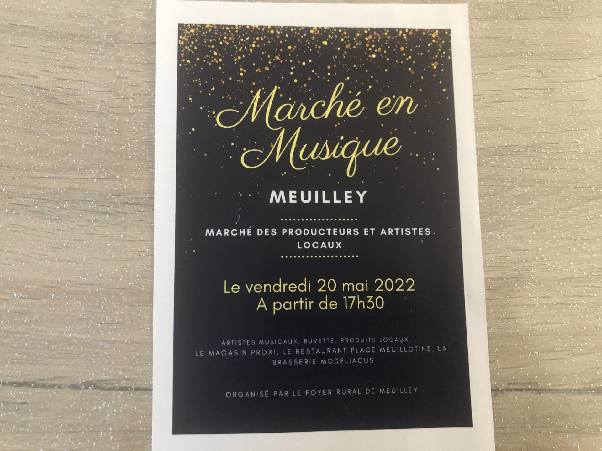 Flyer pour marché en musique