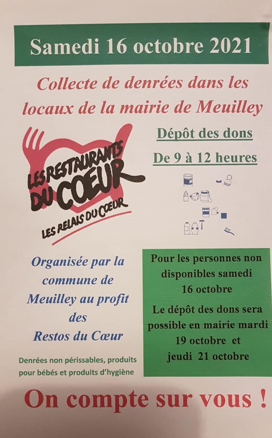 Flyer collecte restos du coeur