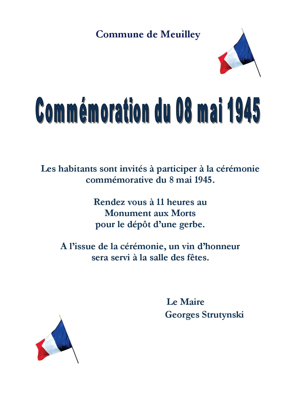 Flyers commémoration du 8 mai 1945