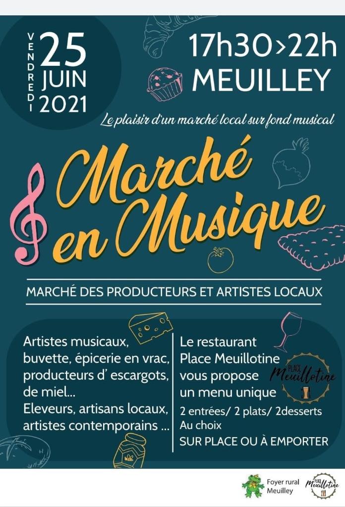 Affiche du Marché en musique.