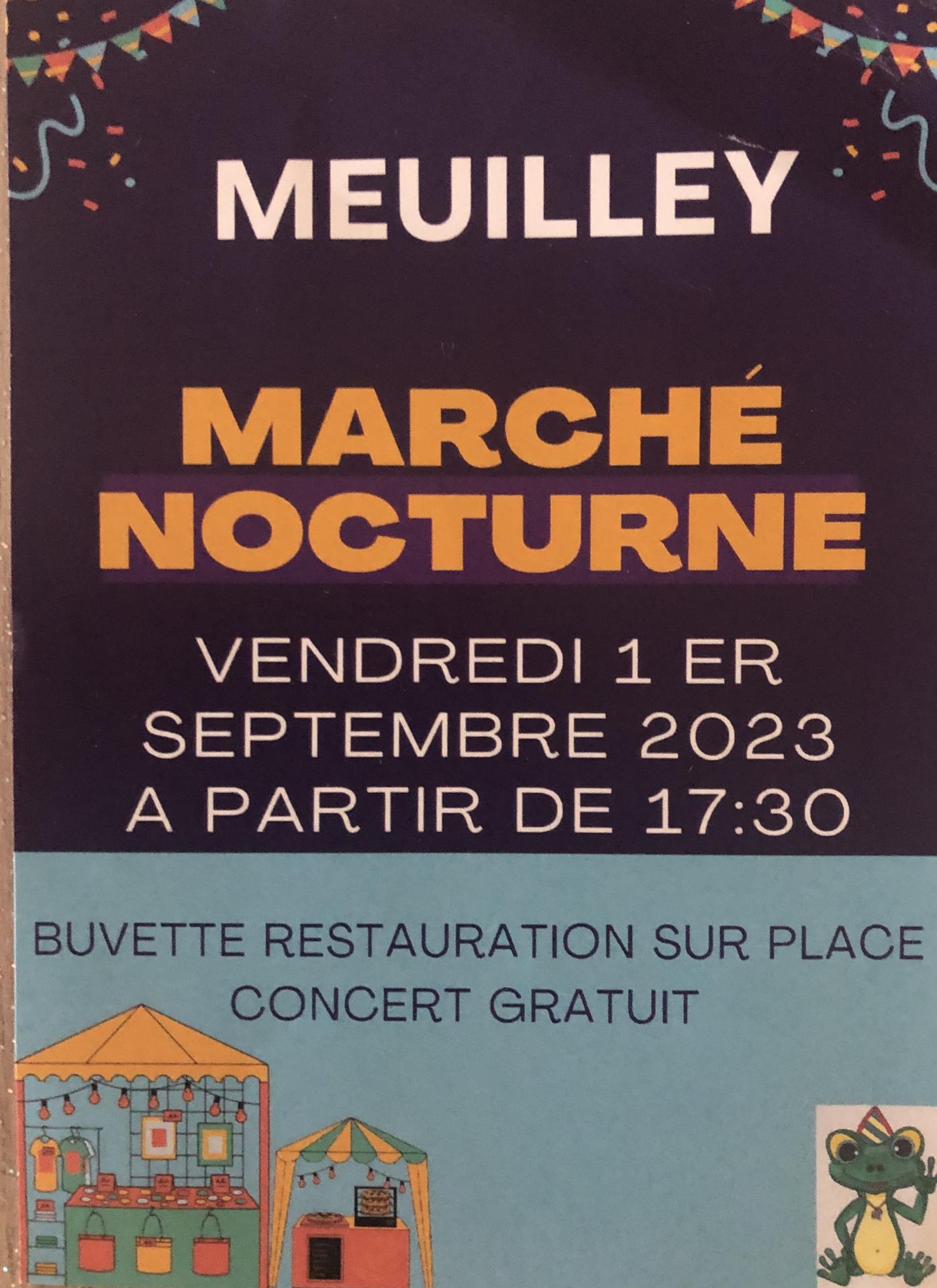 Flyer pour marché nocturne